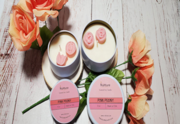 Pink Peony Candle